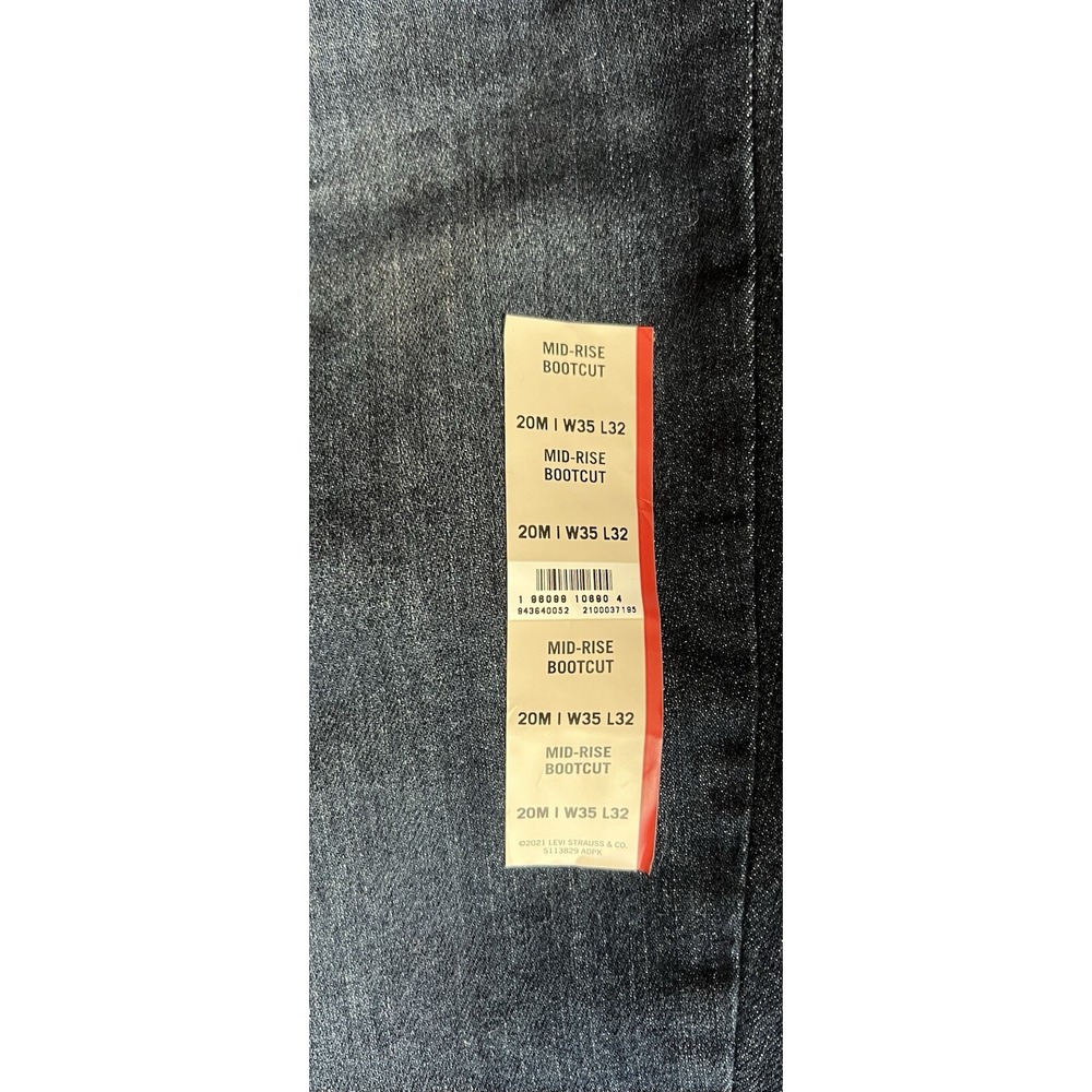 SIGNATURE LEVI STRAUSS MID-RISE BOOTCUT WOMEN'S JEANS 20M W35 L32 DARK DENIM NWT - Picture 5 of 6